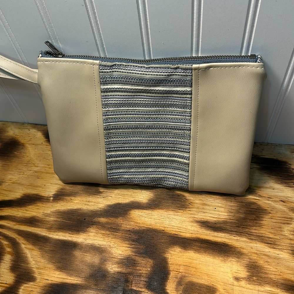 Gift of Hope Boho Hippie Striped Block Leather Pouch